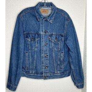 Vintage Levi's Jacket Mens 44 Fits 40 Blue Jean Denim Trucker Made USA 80s 90s